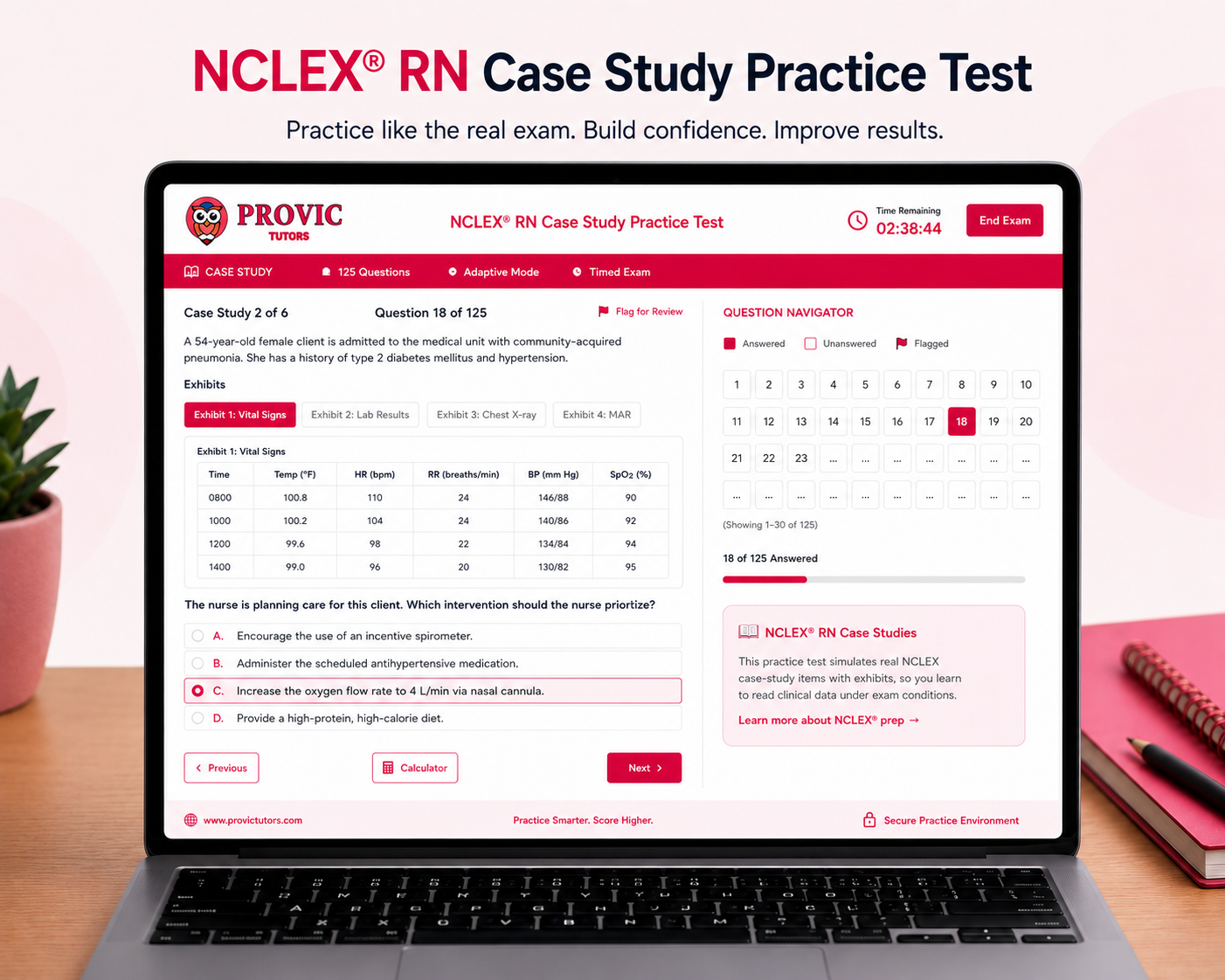 NCLEX-RN Case Study Practice Test — exam-style practice